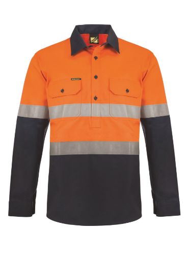 Picture of WorkCraft LIGHTWEIGHT TAPED CLOSED FRONT VENTED SHIRT